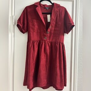 NWT maroon collar dress size M